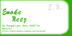emoke metz business card
